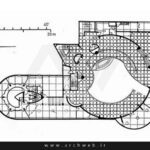 پلان موزه گوگنهایم نیویورک اثر فرانک لوید رایت
