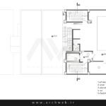 پلان ساختمان مسکونی میان اثری از استودیو معماری پی